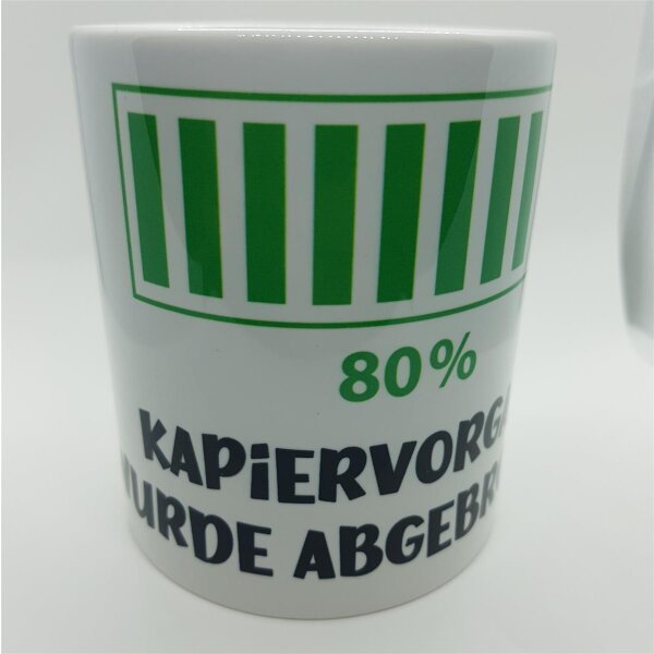 Tasse 330ml &quot;Kapiervorgang abgebrochen&quot;