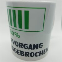 Tasse 330ml &quot;Kapiervorgang abgebrochen&quot;