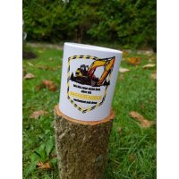Tasse 330ml seidenmatt &quot;Baggerfahrer&quot;