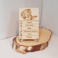 Quartett Holzkarte personalisiert &quot;Tier&quot;